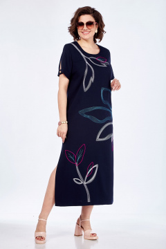Платье прямого силуэта с вышивкой и втачными рукавами Jurimex 3080 - фото 3