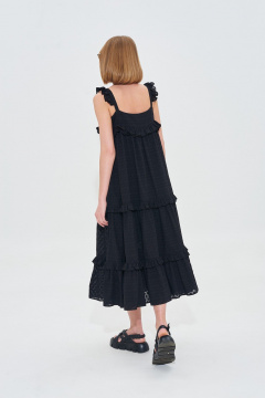 Легкое хлопковое платье свободного силуэта для жаркого лета Mixan 5060 - фото 4