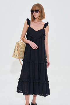 Легкое хлопковое платье свободного силуэта для жаркого лета Mixan 5060 - фото 2