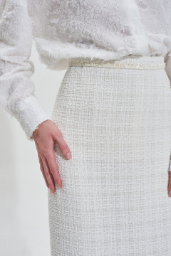 Юбка из жаккарда с тесьмой и потайной молнией Mixan 6011 - фото 4