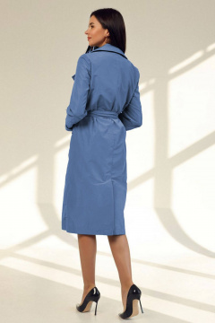 Голубой плащ из плащёвой ткани для демисезона AURA otd 7010 голубой - фото 2