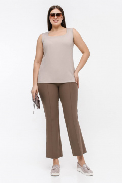 Топ полуприлегающего силуэта из трикотажа с вырезом 'каре' La rouge 3344 латте - фото 2