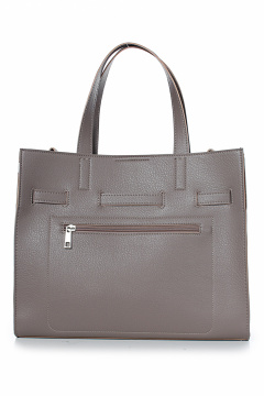 Классическая сумка из экокожи с клапаном и ручками Galanteya 35923.24с78к45 бежевый_т. - фото 3