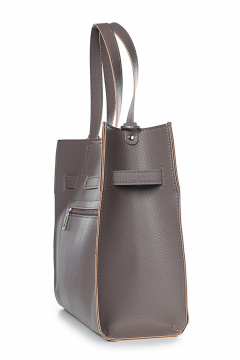 Классическая сумка из экокожи с клапаном и ручками Galanteya 35923.24с78к45 бежевый_т. - фото 4