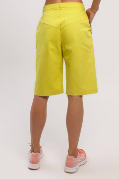 Летние свободные шорты с карманами и защипами из хлопковой ткани Madech 20161 лимонный - фото 5