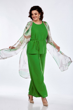 Брюки, кардиган, топ Karina deLux M-1233 зеленый - фото 3