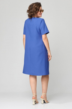 Платье А-силуэт с асимметричной складкой и пуговицами Орхидея 1404 - фото 2