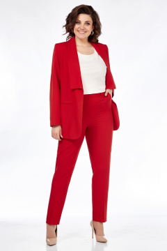 Демисезонный костюм из ткани с жакетом без застежки Медея и К 2240 - фото 4