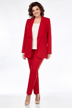 Демисезонный костюм из ткани с жакетом без застежки Медея и К 2240 - фото 3