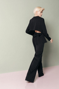 Жакет прямого кроя из костюмной ткани с бантовыми деталями AG Green G066/4 - фото 2