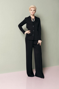 Жакет прямого кроя из костюмной ткани с бантовыми деталями AG Green G066/4 - фото 1