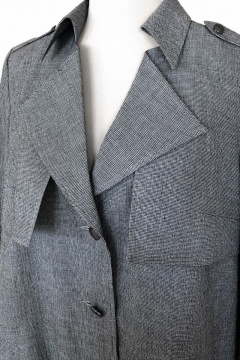 Плащ расширенного силуэта из хлопчатобумажной ткани AG Green G156/10 - фото 4