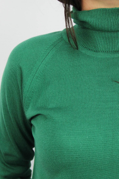 Зеленый свитер реглан с коротким рукавом и высоким воротником Полесье С3433-17 7С1582-Д43 158,164 листва - фото 3