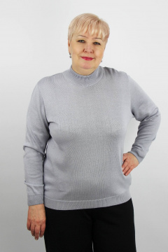Демисезонный свитер прямого силуэта с воротником-стойкой Полесье С3632-21 1С1230-Д43 170,176 сиренево-серый - фото 1