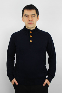 Демисезонный джемпер прямого силуэта с рукавом реглан Полесье С5107-21 1С1341-Д43 170,176 м.синий - фото 1