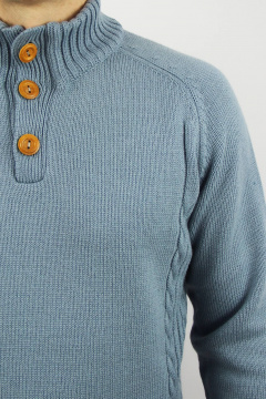 Демисезонный джемпер прямого силуэта с рукавом реглан Полесье С5107-21 1С1341-Д43 170,176 пыльный_голубой - фото 3