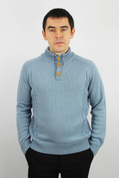 Демисезонный джемпер прямого силуэта с рукавом реглан Полесье С5107-21 1С1341-Д43 170,176 пыльный_голубой - фото 1