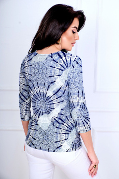 Демисезонная блузка с V-образным вырезом и рукавом 3/4 Nika.PL 01053 индиана - фото 2