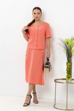 Жакет, юбка Lissana 4891 коралл - фото 1