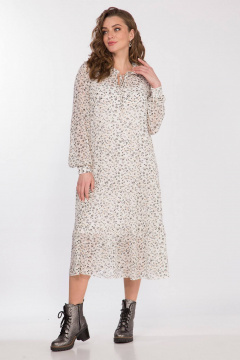 Демисезонное платье-комбинация из шифона и текстиля Matini 1.1590/1 мололко - фото 3