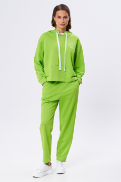 Брюки и джемпер в стиле casual из трикотажного футера KaVaRi 8025.1 салатовый - фото 3