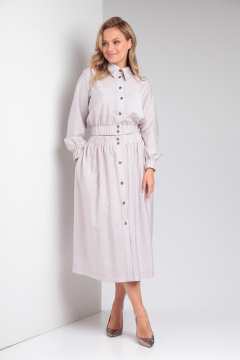 Костюм из вискозы с юбкой и блузой для ежедневных образов Takka Plus 23-182 галиотис - фото 5