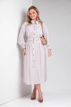 Костюм из вискозы с юбкой и блузой для ежедневных образов Takka Plus 23-182 галиотис - фото 4