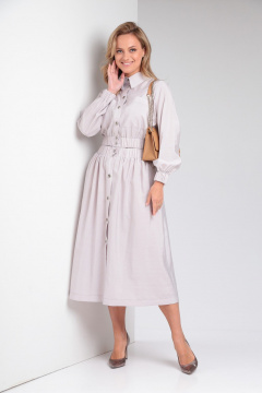 Костюм из вискозы с юбкой и блузой для ежедневных образов Takka Plus 23-182 галиотис - фото 3