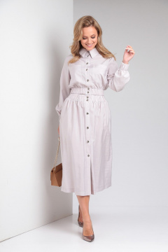 Костюм из вискозы с юбкой и блузой для ежедневных образов Takka Plus 23-182 галиотис - фото 2