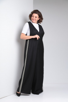 Платье хлопковое с печатью и разрезом в стиле на каждый день Takka Plus 24-219 - фото 2