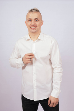 Демисезонная рубашка классического силуэта с пуговицами Nadex 01-088812/204-24_170 айвори - фото 2