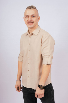Рубашка из гладкого текстиля с классическим воротником Nadex 01-089231/211-24_182 натуральный - фото 4