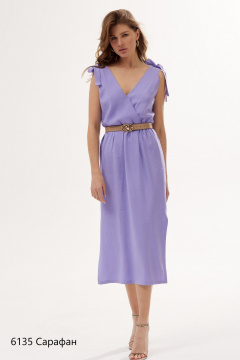 Летний сарафан на бретелях из текстиля, длина миди NiV NiV fashion 6135 - фото 3