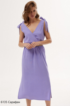 Летний сарафан на бретелях из текстиля, длина миди NiV NiV fashion 6135 - фото 4