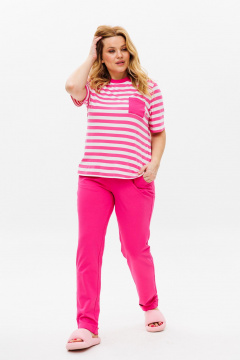 Брюки, футболка Michel chic 1371 розовый - фото 2