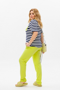 Брюки, футболка Michel chic 1371 салатовый - фото 4