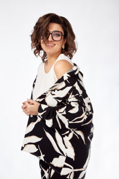 Блуза, брюки, топ VI ORO VR-1123 черный+белый - фото 5