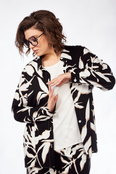 Блуза, брюки, топ VI ORO VR-1123 черный+белый - фото 3