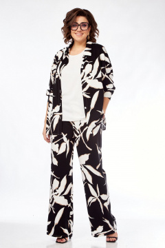 Блуза, брюки, топ VI ORO VR-1123 черный+белый - фото 1