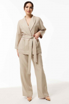 Джинсовое приталенное платье с рельефами и кокетками Mislana 1054 - фото 1