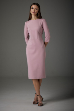 Платье приталенного силуэта из трикотажа с имитацией корсета N.O.W. 1386 - фото 4