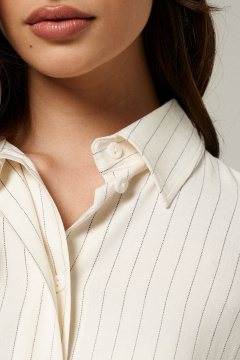 Комплект блуза и брюки прямого силуэта из вискозы Панда 186820w молочный - фото 3