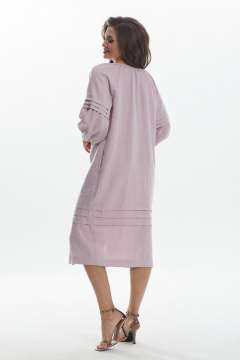 Платье прямого силуэта с карманами и поясом MALI 424-010 лаванда - фото 4
