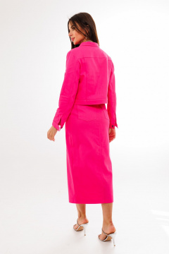 Джинсовая юбка с универсальным стилем и каблуками Anelli 1397 фуксия - фото 5