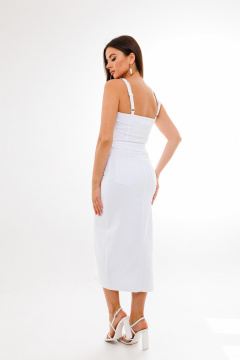 Белая джинсовая юбка-карандаш с универсальным стилем Anelli 1397 белый - фото 2