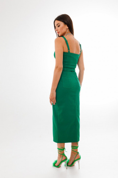 Зеленый джинсовый топ на каждый день для яркого образа Anelli 1396 изумруд - фото 5