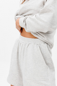 Мягкий костюм из трикотажа при Oversize и карманах FAMA F02-03 меланж - фото 3