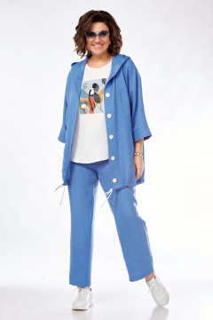 Брюки, бомбер, топ VI ORO VR-1128 деним - фото 1