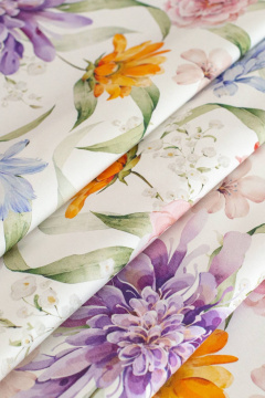 Круглая скатерть с ярким цветочным принтом и каймой из листьев Listelle 514601 - фото 5