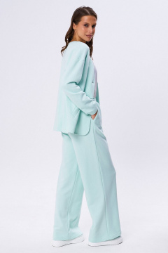 Брюки и кардиган из футера для демисезона KaVaRi 8018.2 мята - фото 2